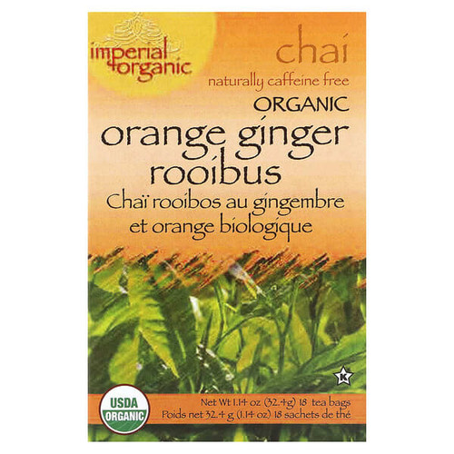 <img alt="Uncle Lees Tea, Imperial Organic, Orange Ginger Rooibus Chai, Caffeine Free, 18 Tea Bags, 1.14 oz (32.4 g)" title="Uncle Lees Tea, Imperial Organic, Orange Ginger Rooibus Chai, Caffeine Free, 18 Tea Bags, 1.14 oz (32.4 g),879792000082"
