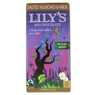3 PACK of Lilys Chocolate & Milk Bar Stevia Sweetened Salted Almond -- 3 oz