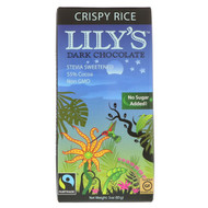 3 PACK of Lilys Dark Chocolate with Stevia Crispy Rice -- 3 oz