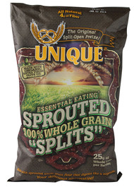 3 PACK of Unique Sprouted Whole Grain Wheat Pretzel Splits Original -- 8 oz