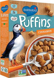 3 PACK of Barbaras Puffins Cereal Cinnamon -- 10 oz
