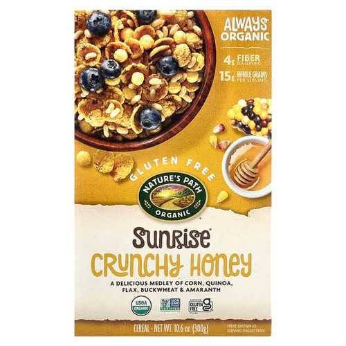 <img alt="Natures Path, Organic Sunrise Crunchy Honey Cereal, 10.6 oz (300 g)" title="Natures Path, Organic Sunrise Crunchy Honey Cereal, 10.6 oz (300 g),058449772057"