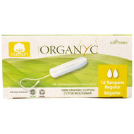 3 PACK of Organyc, Organic Tampons, 16 Regular Absorbency Tampons