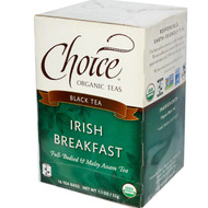Choice Organic Teas, Black Tea, Organic, Irish Breakfast, 16 Tea Bags, 1.1 oz (32 g)