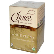 Choice Organic Teas, White Tea, Organic, White Peony, 16 Tea Bags, .8 oz (24 g)