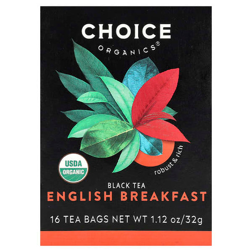 <img alt="Choice Organics, Black Tea, English Breakfast, 16 Tea Bags, 1.12 oz (32 g)" title="Choice Organics, Black Tea, English Breakfast, 16 Tea Bags, 1.12 oz (32 g),047445919511"