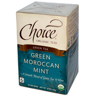 Choice Organic Teas, Green Tea, Organic, Green Moroccan Mint, 16 Tea Bags, .8 oz (24 g)