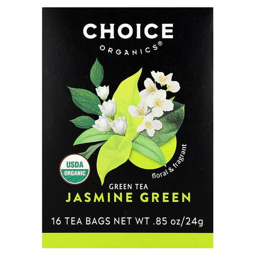 <img alt="Choice Organics, Green Tea, Jasmine Green, 16 Tea Bags, 0.85 oz (24 g)" title="Choice Organics, Green Tea, Jasmine Green, 16 Tea Bags, 0.85 oz (24 g),047445919238"