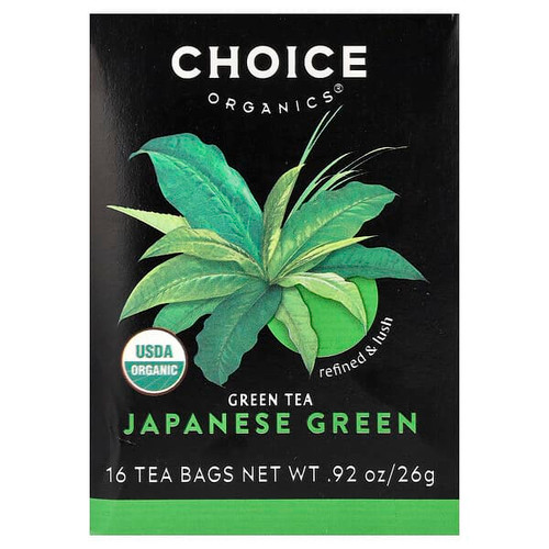<img alt="Choice Organics, Green Tea, Japanese Green, 16 Tea Bags, 0.92 oz (26 g)" title="Choice Organics, Green Tea, Japanese Green, 16 Tea Bags, 0.92 oz (26 g),047445919214"