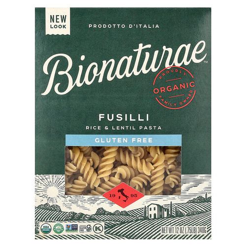 <img alt="Bionaturae, Gluten Free Rice & Lentil Pasta, Fusilli, 12 oz (340 g)" title="Bionaturae, Gluten Free Rice & Lentil Pasta, Fusilli, 12 oz (340 g),799210434025"