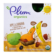 Plum Organics, Smoothie, Apple & Banana, Butternut Squash, Date & Oats, 4 Pack-3.17 oz (90 g) Each