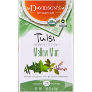 Davidsons Tea, Tulsi, Mellow Mint Tea, Caffeine-Free, 25 Tea Bags, 1.58 oz (45 g)
