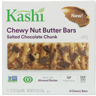 3 PACK of Kashi, Chewy Nut Butter Bars, Salted Chocolate Chunk, 5 Bars, 1.23 oz (35 g) Each