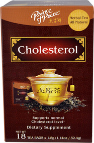 3 PACK of Prince of Peace All Natural Herbal Tea Cholesterol -- 18 Tea Bags