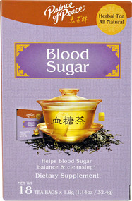 3 PACK of Prince of Peace All Natural Herbal Tea Blood Sugar -- 18 Tea Bags