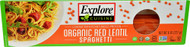 3 PACK of Explore Cuisine Organic Red Lentil Spaghetti -- 8 oz