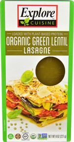 3 PACK of Explore Cuisine Organic Green Lentil Lasagne -- 8 oz