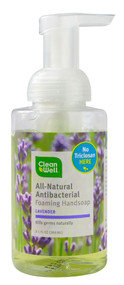 CleanWell, All-Natural Antibacterial Foaming Hand Wash Lavender - 9.5 fl oz