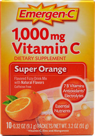 Emergen-C, Vitamin C Fizzy Drink Mix,  Super Orange - 1000 mg - 10 Packets