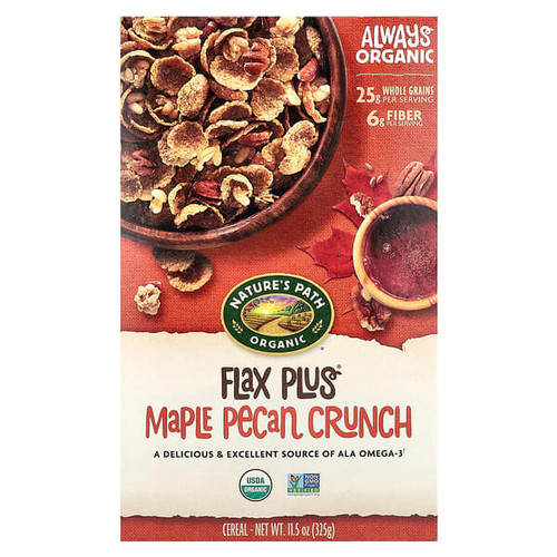 <img alt="Natures Path, Organic Flax Plus Cereal, Maple Pecan Crunch, 11.5 oz (325 g)" title="Natures Path, Organic Flax Plus Cereal, Maple Pecan Crunch, 11.5 oz (325 g),058449771432"