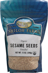 3 PACK of Shiloh Farms Organic Sesame Seeds Unhulled -- 12 oz