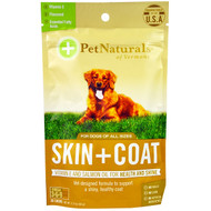 3 PACK of Pet Naturals of Vermont, Skin + Coat, For Dogs, 30 Chews, 2.12 oz (60g)