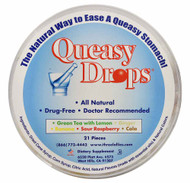 3 PACK of Three Lollies Queasy Drops Cola Ginger Sour Raspberry Green Tea -- 21 Pieces