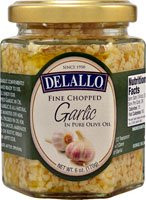 3 PACK of Delallo Garlic Fine Chopped in Pure Olive Oil -- 6 oz