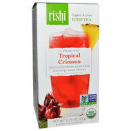 Rishi Tea, Organic Artisan Iced Tea, Tropical Crimson, Caffeine-Free, 5 1-Quart Iced Tea Sachets, 2.29 oz (65 g)