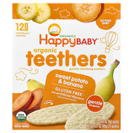 <img alt="Happy Family Organics, Happy Baby, Organic Teethers, Gentle Teething Wafers, Sweet Potato & Banana, 12 Packs, 0.14 oz (4 g) Each" title="Happy Family Organics, Happy Baby, Organic Teethers, Gentle Teething Wafers, Sweet Potato & Banana, 12 Packs, 0.14 oz (4 g) Each,819573011753"