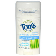 Toms of Maine, Natural Long Lasting Deodorant, Aluminum-Free, Refreshing Lemongrass, 2.25 oz (64 g)