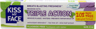 3 PACK OF Kiss My Face, Triple Action Toothpaste with Tea Tree Oil, Iceland Moss & Xylitol, Fluoride Free, Fresh Mint, 4.1 oz (116.2 g)