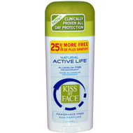 Kiss My Face, DO, Natural Active Life Aluminum Free Deodorant, Fragrance Free, 3.1 oz (88 g) (5 PACK)