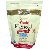 3 PACK of Spectrum Essentials Organic Whole Flaxseed -- 15 oz