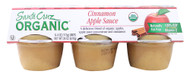 3 PACK of Santa Cruz Organic Applesauce Cinnamon -- 4 oz