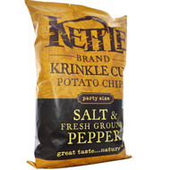 Kettle Foods, Krinkle Cut Potato Chips, Salt & Fresh Ground Pepper, 13 oz (369 g)