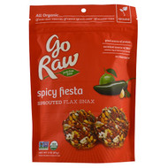 3 PACK of Go Raw Organic Sprouted Flax Snax Spicy Fiesta -- 3 oz