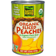 Native Forest, Organic Sliced Peaches, 15 oz (425 g)