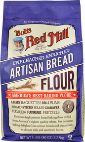Bobs Red Mill Artisan Bread Flour Unbleached Enriched - 5 lbs