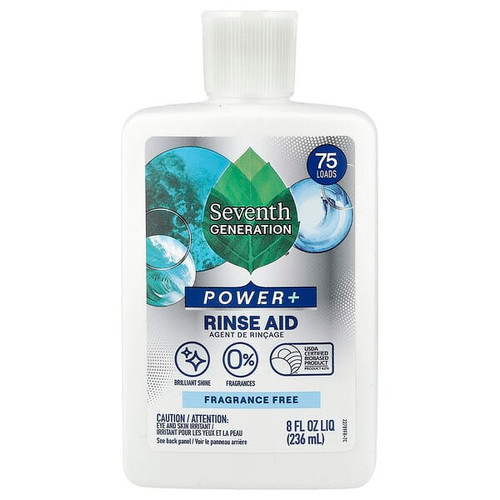<img alt="Seventh Generation, Power+, Rinse Aid, Fragrance Free , 75 Loads, 8 fl oz (236 ml)" title="Seventh Generation, Power+, Rinse Aid, Fragrance Free , 75 Loads, 8 fl oz (236 ml),732913227891"