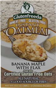 Glutenfreeda, Instant Oatmeal,  Banana Maple - 6 Packages