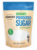 3 PACK of Woodstock Organic Powdered Sugar -- 16 oz