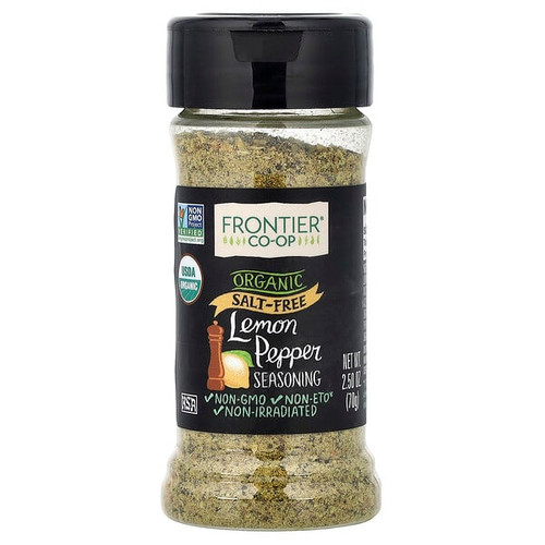 <img alt="Frontier Co-op, Organic Lemon Pepper Seasoning, Salt-Free, 2.5 oz (70 g)" title="Frontier Co-op, Organic Lemon Pepper Seasoning, Salt-Free, 2.5 oz (70 g),089836194824"