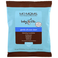 MD Moms, Baby Silk, Cleansing Towelettes, 12 Wet Towelettes, 7 in x 8 in Each