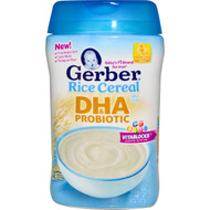3 PACK of Gerber, DHA & Probiotic, Single Grain Rice Cereal , Supported Sitter, 8 oz (227 g)