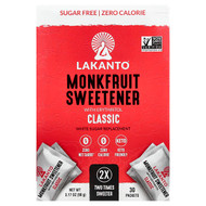 <img alt="Lakanto, Monkfruit Sweetener with Erythritol, Classic, 30 Packets, 3.17 oz (90 g)" title="Lakanto, Monkfruit Sweetener with Erythritol, Classic, 30 Packets, 3.17 oz (90 g),843076000020"