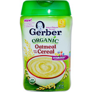 3 PACK of Gerber, Organic Oatmeal Cereal, 8 oz (227 g)