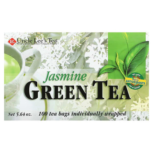 <img alt="Uncle Lees Tea, Jasmine Green Tea, 100 Tea Bags, 5.64 oz" title="Uncle Lees Tea, Jasmine Green Tea, 100 Tea Bags, 5.64 oz,049606100011"