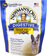 Newmans Own Digestive Snack Sticks Dog Treats Lamb Recipe - 5 oz
