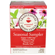 3 PACK OF Traditional Medicinals, Seasonal Teas, Seasonal Sampler, Naturally Caffeine Free, 16 Wrapped Tea Bags, .96 oz (27 g)